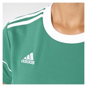 Adidas Womens Squadra 17 Short Sleeve Jersey (w) Bold Green-White