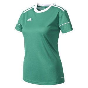 Adidas Womens Squadra 17 Short Sleeve Jersey (w) Bold Green-White