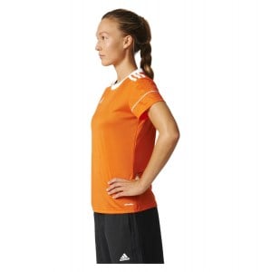 Adidas Womens Squadra 17 Short Sleeve Jersey (w) Orange-White