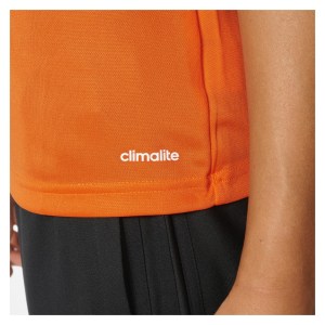 Adidas Womens Squadra 17 Short Sleeve Jersey (w) Orange-White