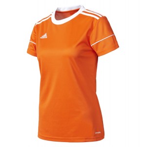 Adidas Womens Squadra 17 Short Sleeve Jersey (w) Orange-White