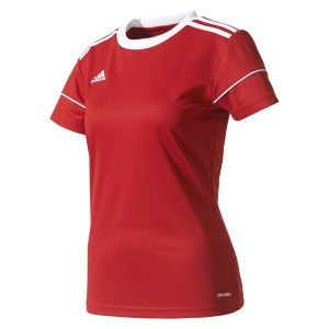 Adidas Womens Squadra 17 Short Sleeve Jersey (w) Power Red-White