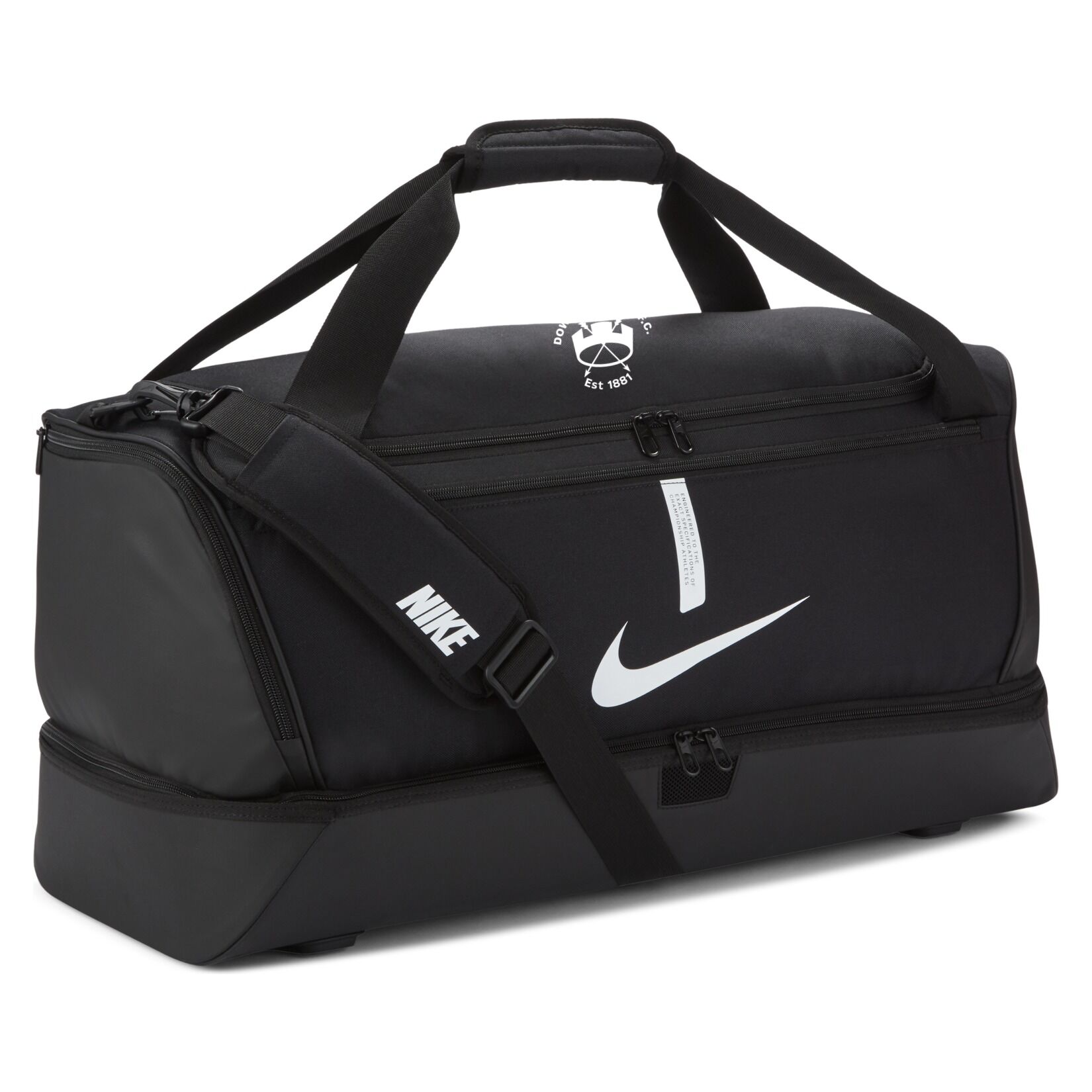 Nike Academy Team Hardcase Duffel Bag (Large) - Black/Black/White