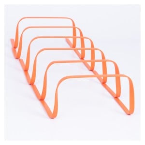 Super Agility 9'' Hurdles (Set of 6) with carry handle Orange