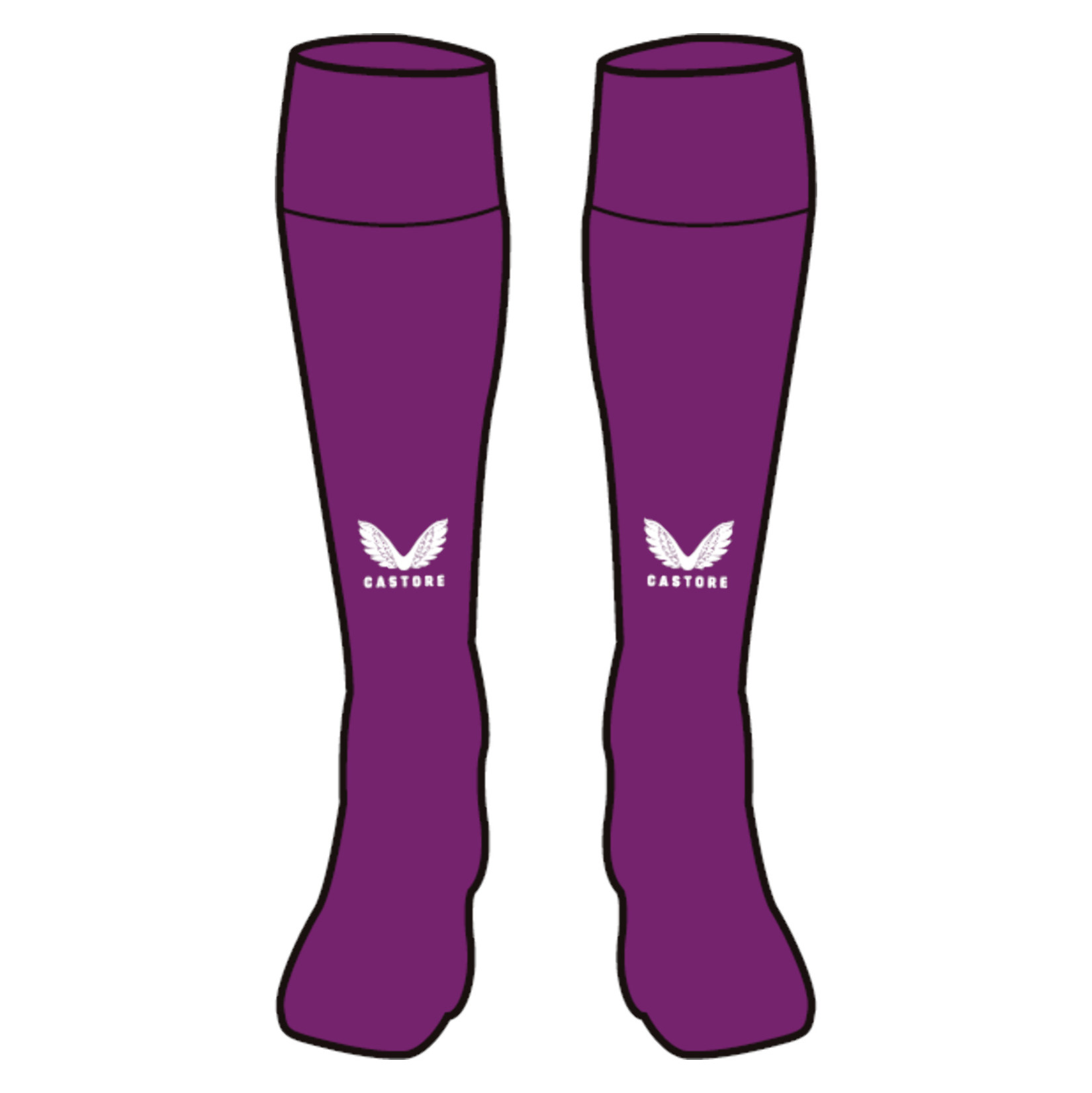 Castore KL MTO Turnover Socks - Durham Purple GFNG