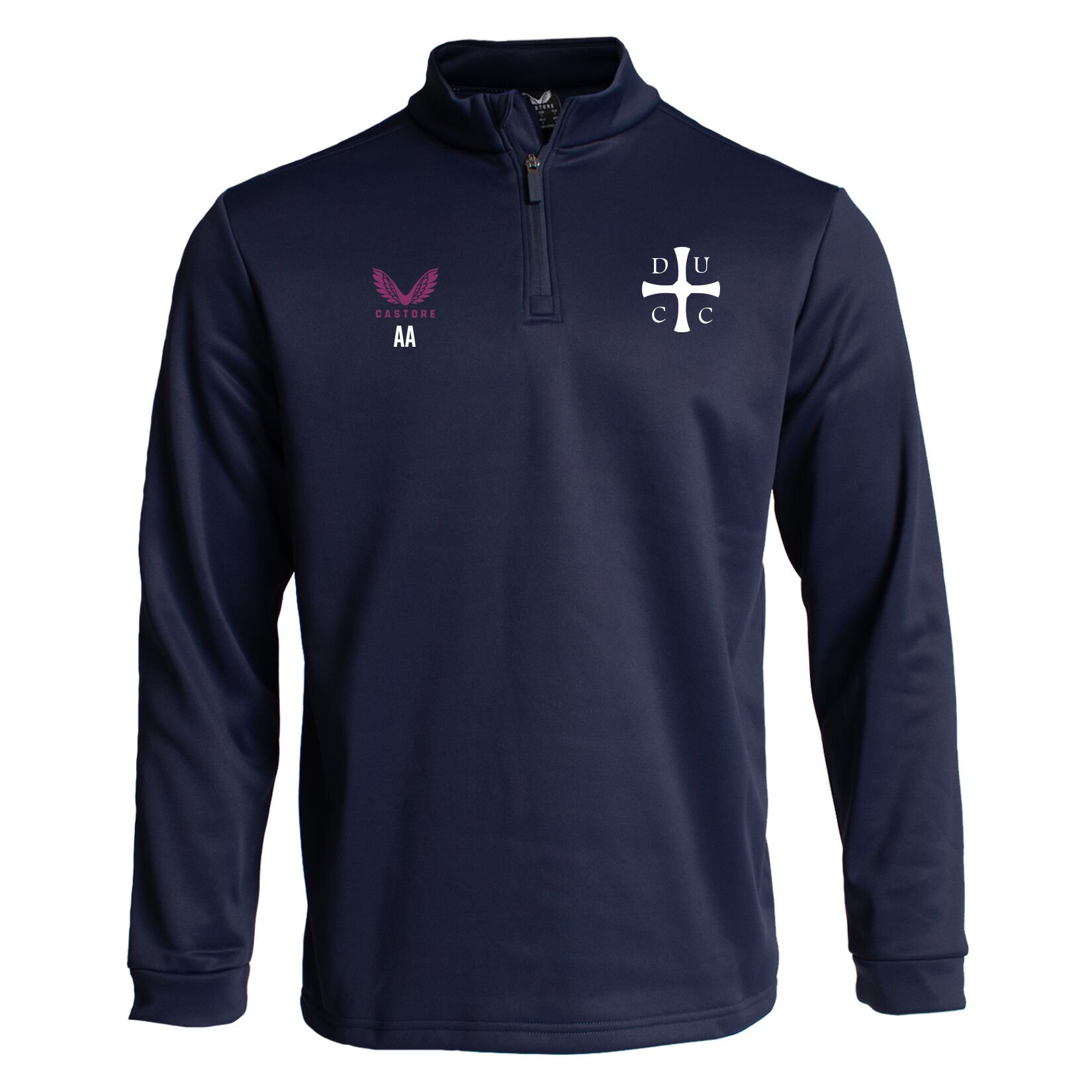 Castore Fleece Brushback 1/4 Zip Midlayer - Navy