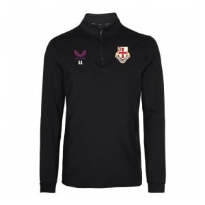 Castore Fleece Brushback 1/4 Zip Midlayer - Black