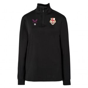 Castore Fleece Brushback 1/4 Zip Midlayer (W) - Black