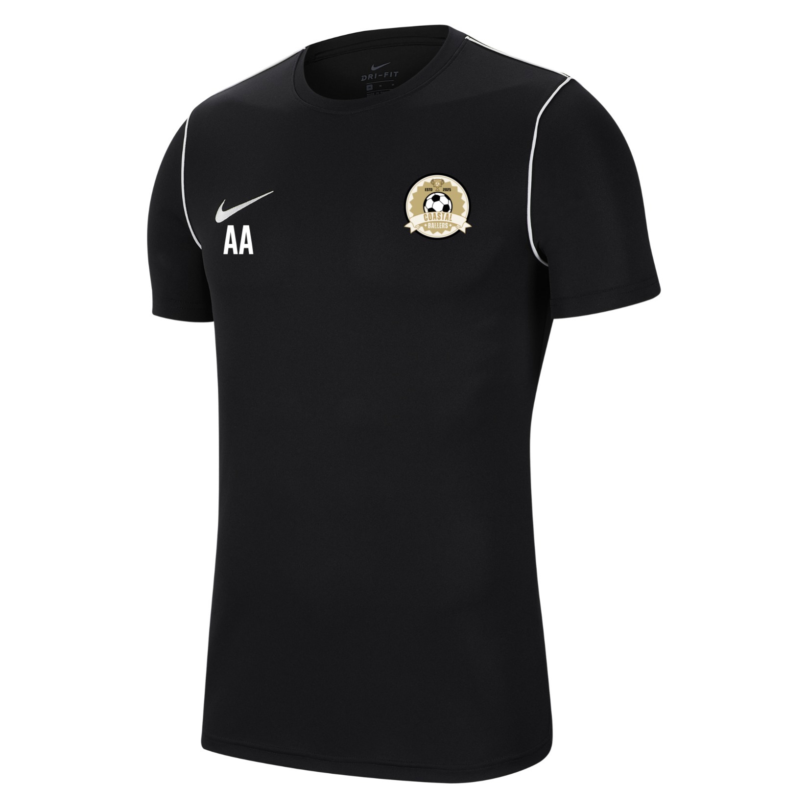 Nike Park 20 Short Sleeve Training Tee - Black/White/White
