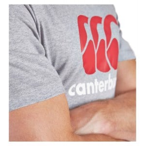 Canterbury CCC LOGO T-SHIRT Classic Marl-Red-White