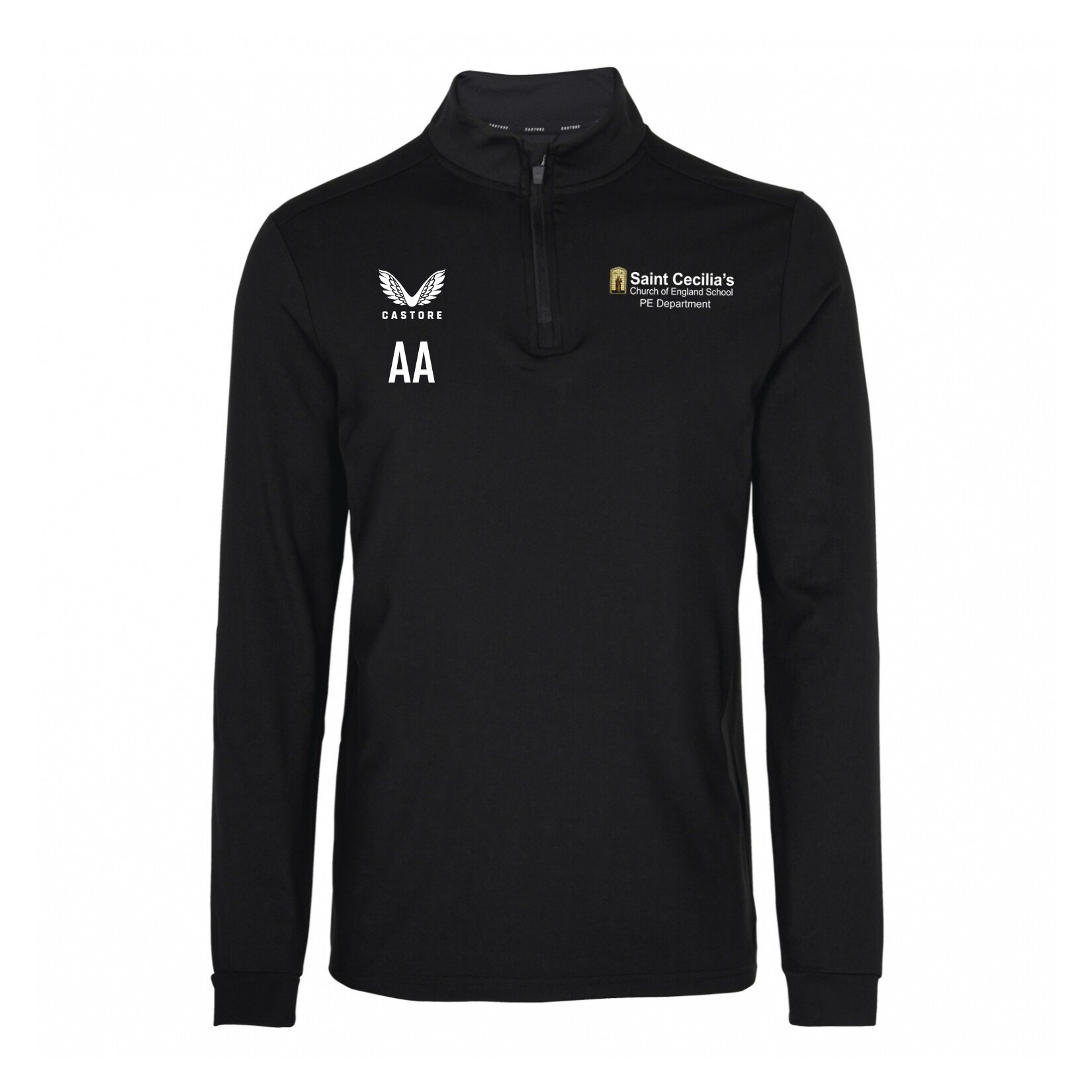 Castore Fleece Brushback 1/4 Zip Midlayer - Black