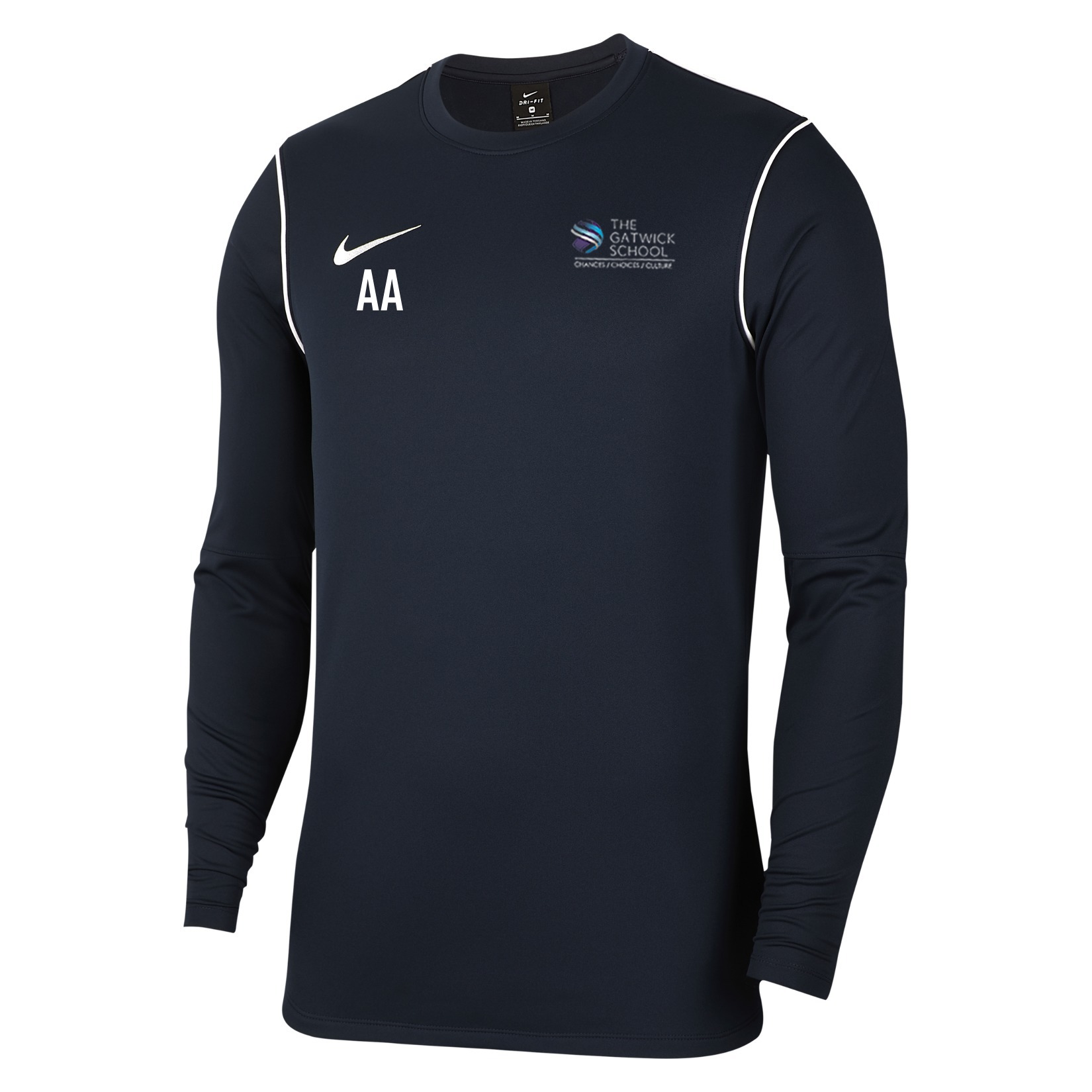 Nike Dri-FIT Park 20 Crew Top - Obsidian/White/White