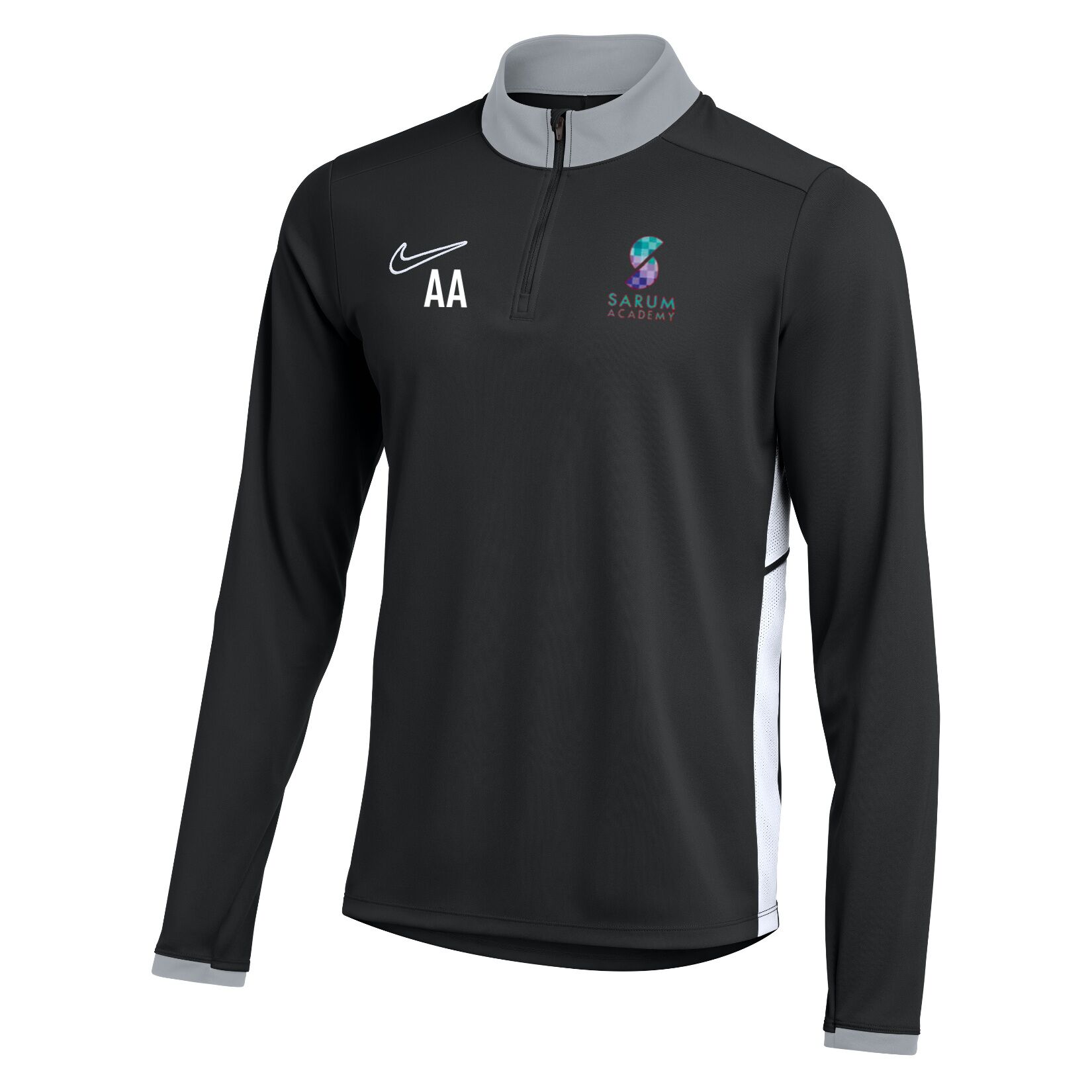 Nike Dri-FIT Academy 25 Drill Top - Black/White/White
