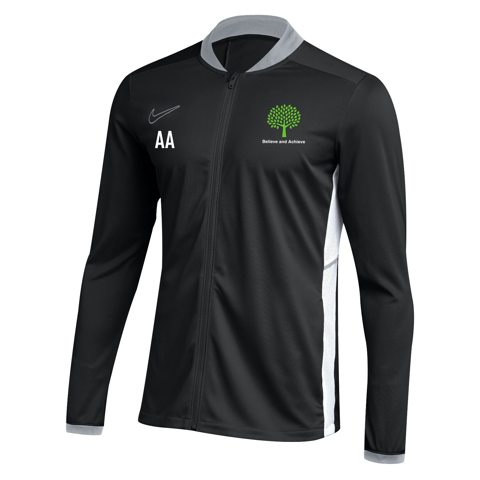 Nike Dri-FIT Academy 25 Knit Track Jacket (W) - Black/White/White