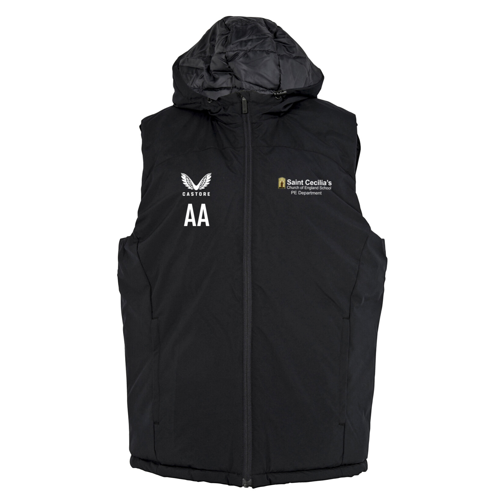 Castore Padded Gilet With Hood 22 - Black