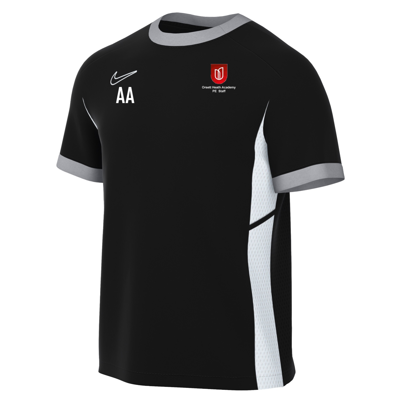 Nike Academy 25 Short-Sleeve Training Top - Black/White/White