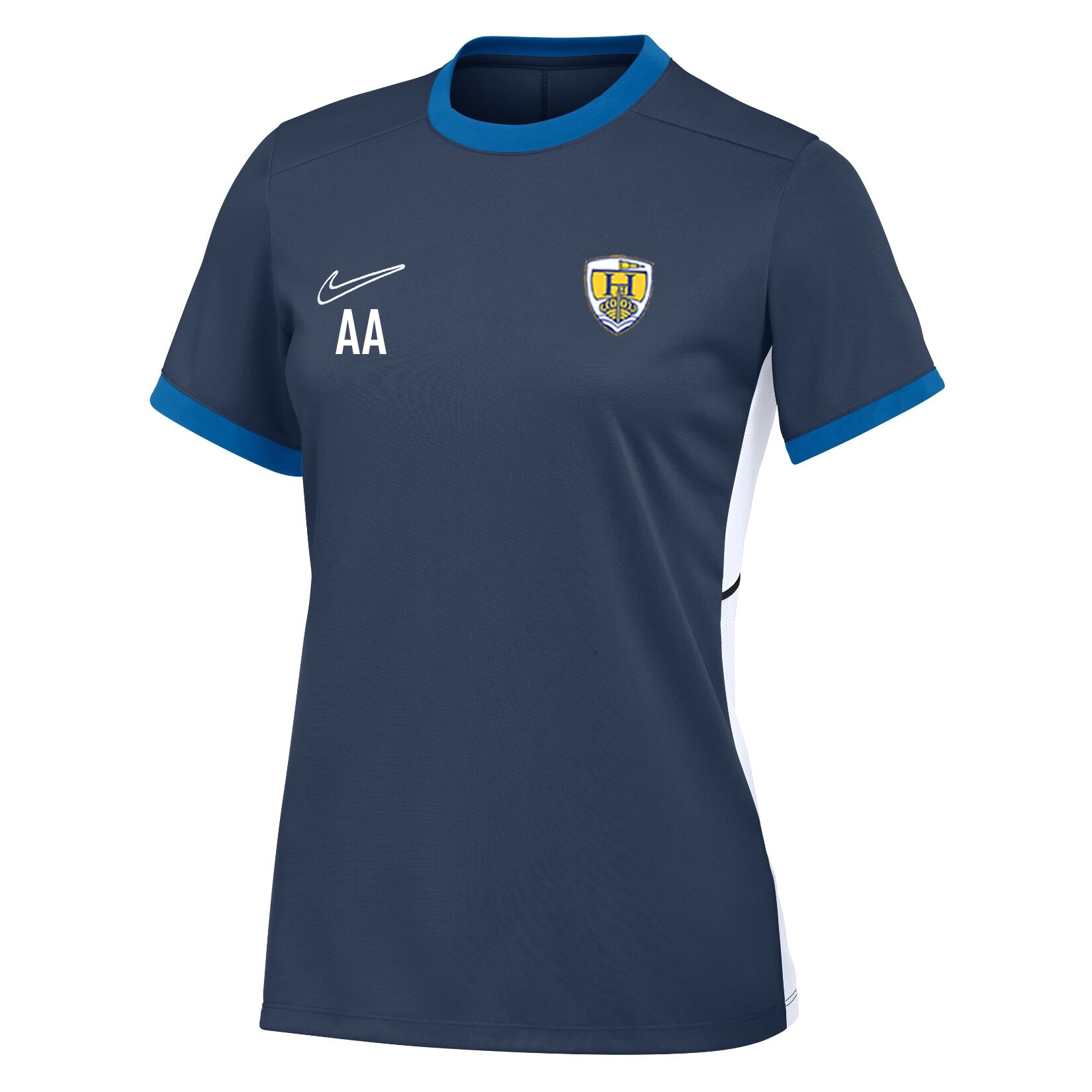 Nike Academy 25 Short-Sleeve Training Top (W) - Obsidian/Royal Blue/White