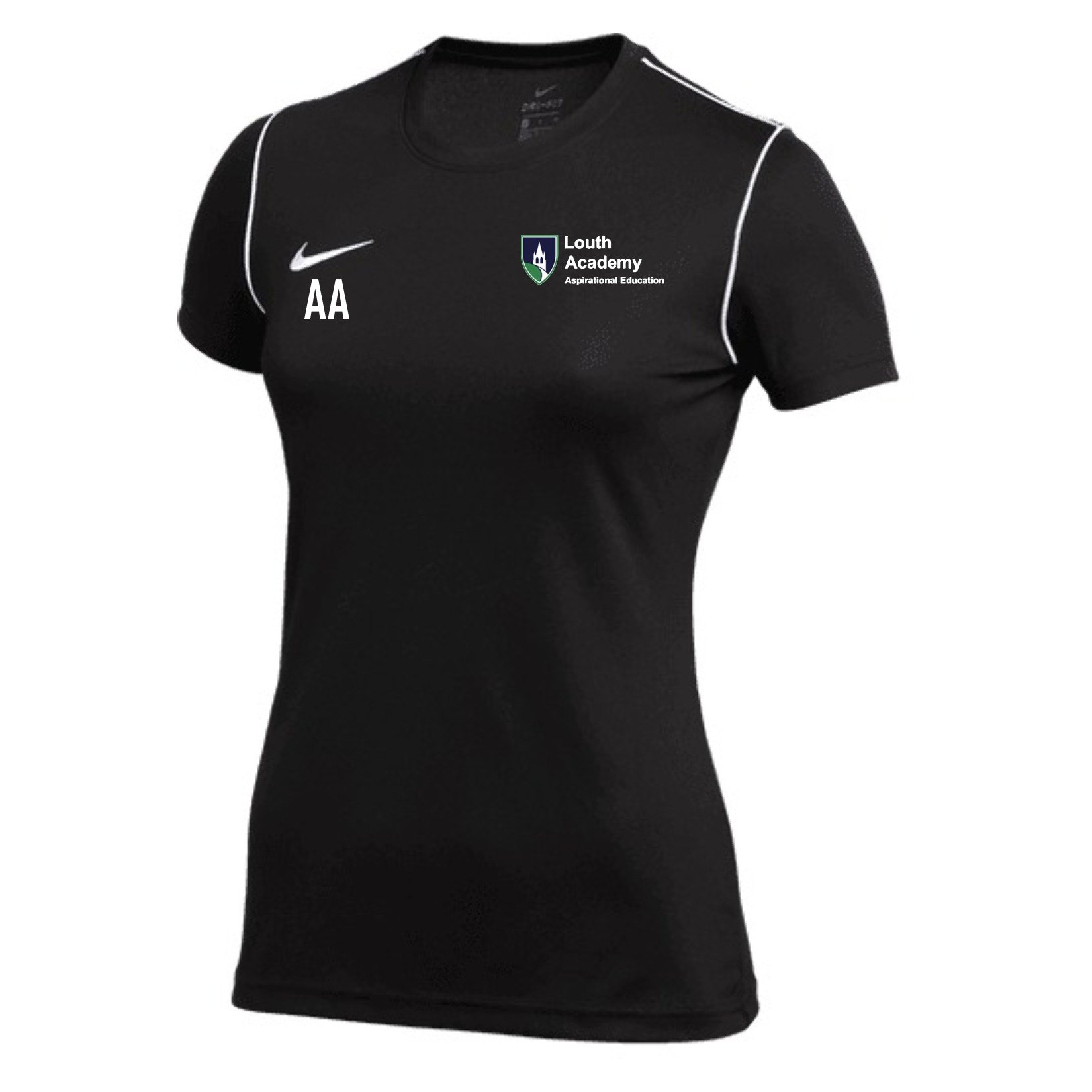 Nike Dri-FIT Park 20 Short Sleeve Top (W) - Black/White/White