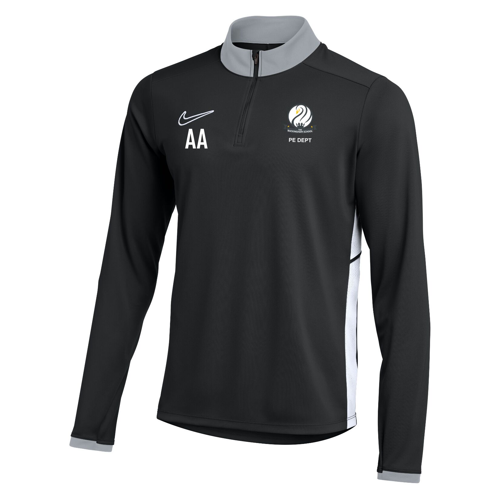 Nike Dri-FIT Academy 25 Drill Top - Black/White/White