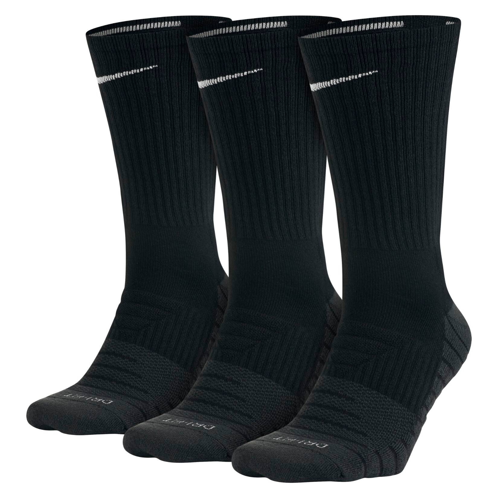Nike Dry Cushion Crew Training Sock (3 Pair) - Black/Anthracite/White