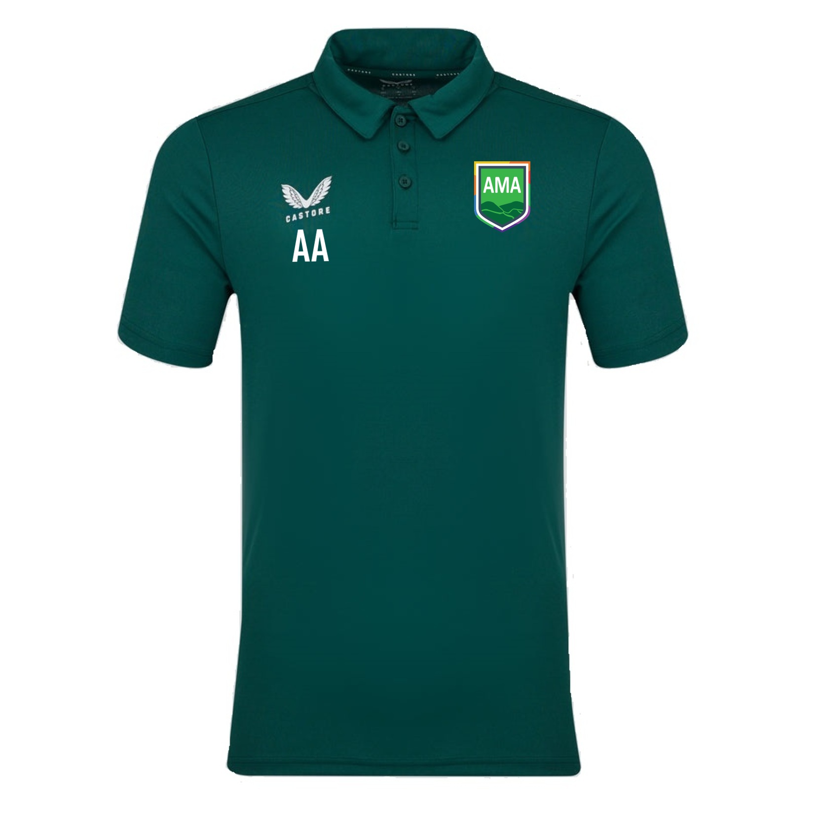 Castore Performance Polo - Green/White