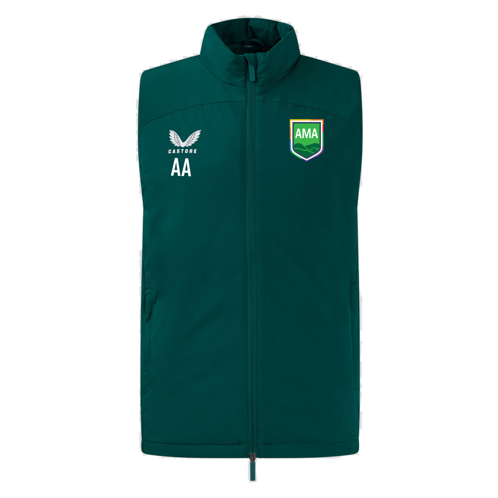 Castore Padded Gilet - Green/White