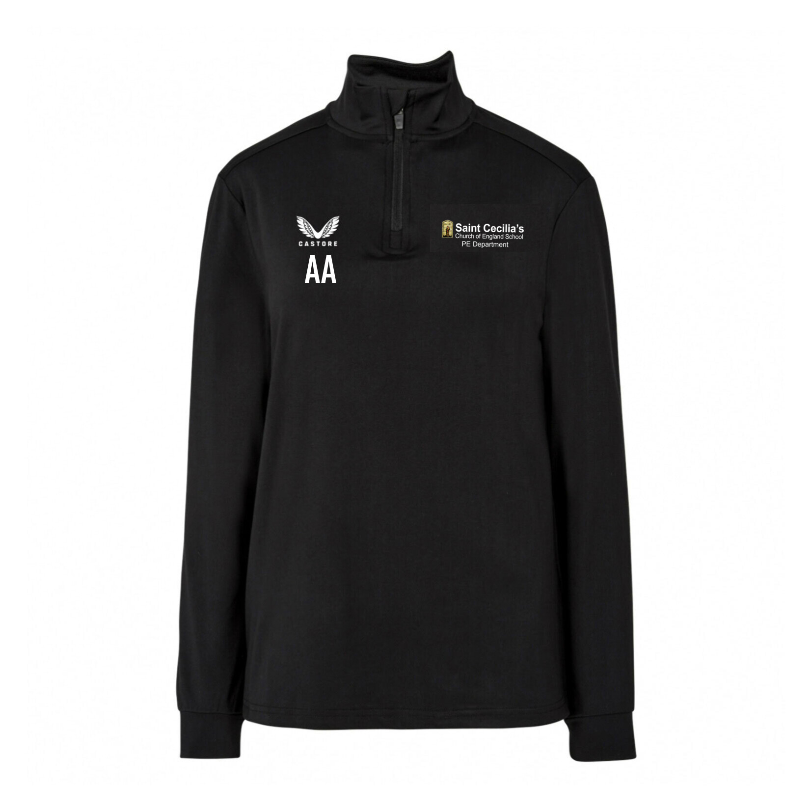 Castore Quarter Zip Midlayer (W) - Black/White