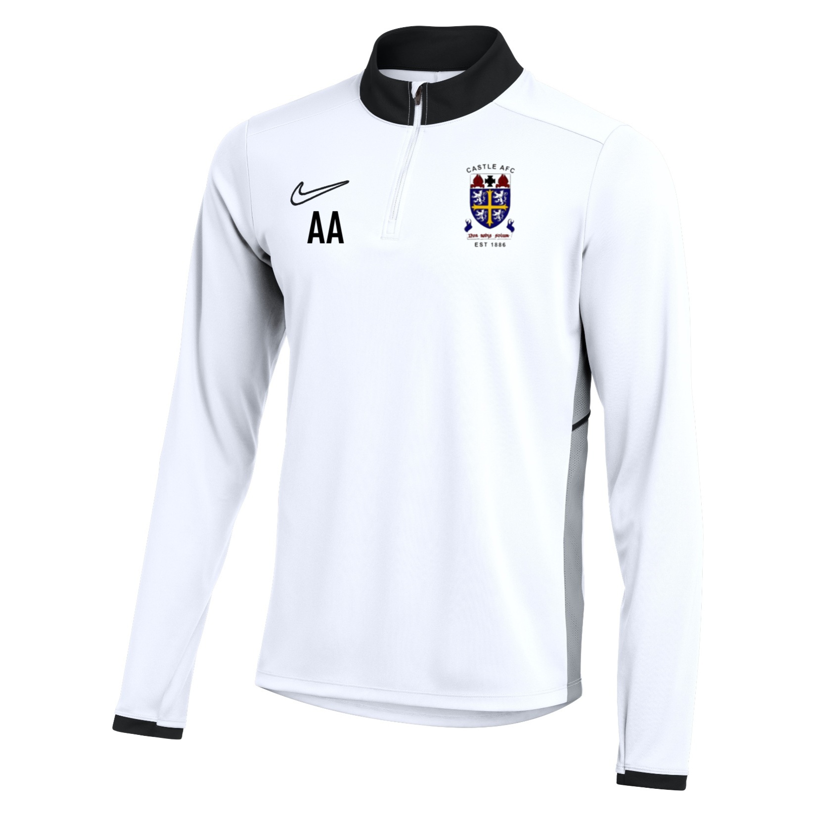Nike Dri-FIT Academy 25 Drill Top - White/Black/Black