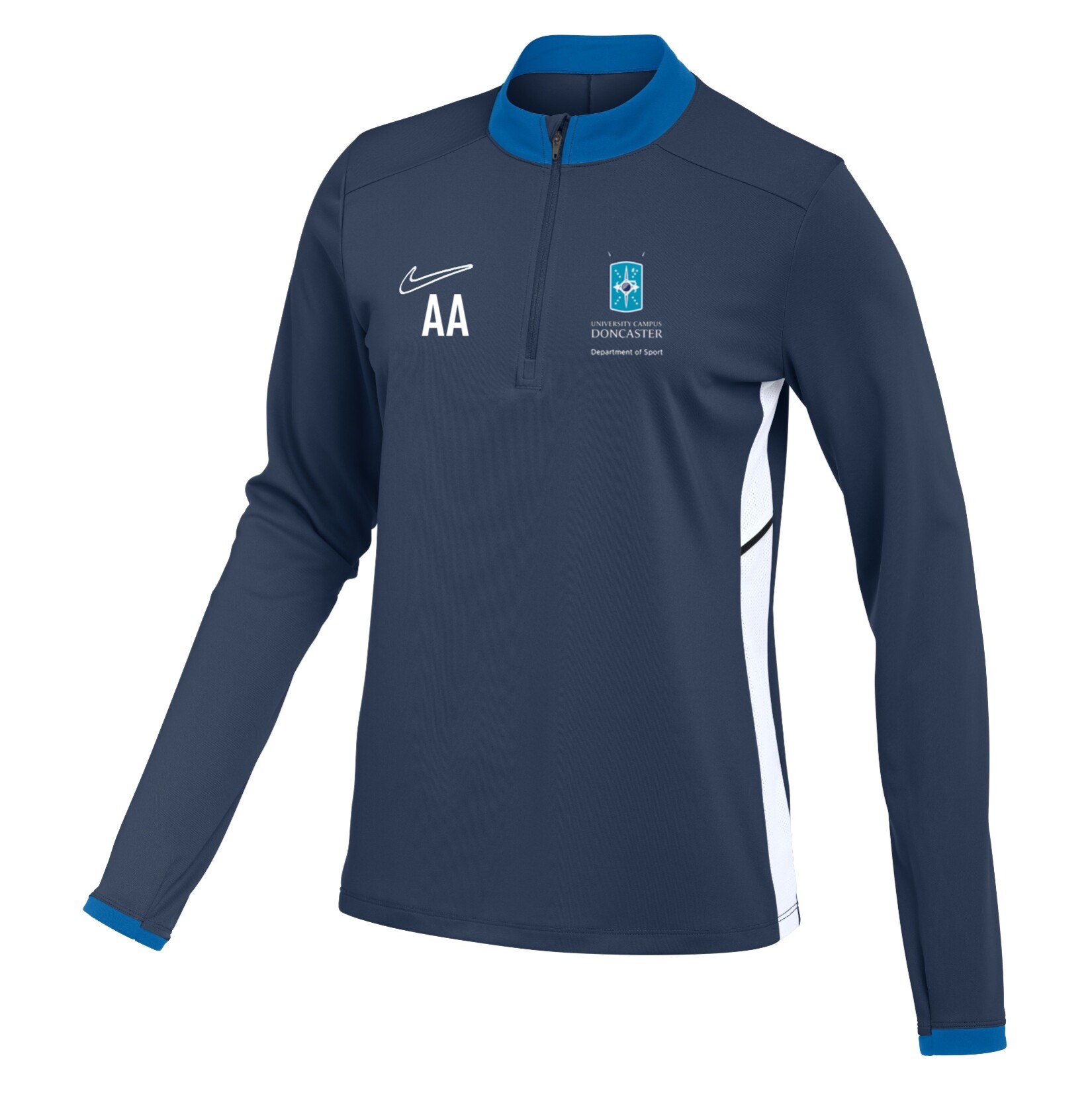 Nike Dri-FIT Academy 25 Drill Top (W) - Obsidian/Royal Blue/White