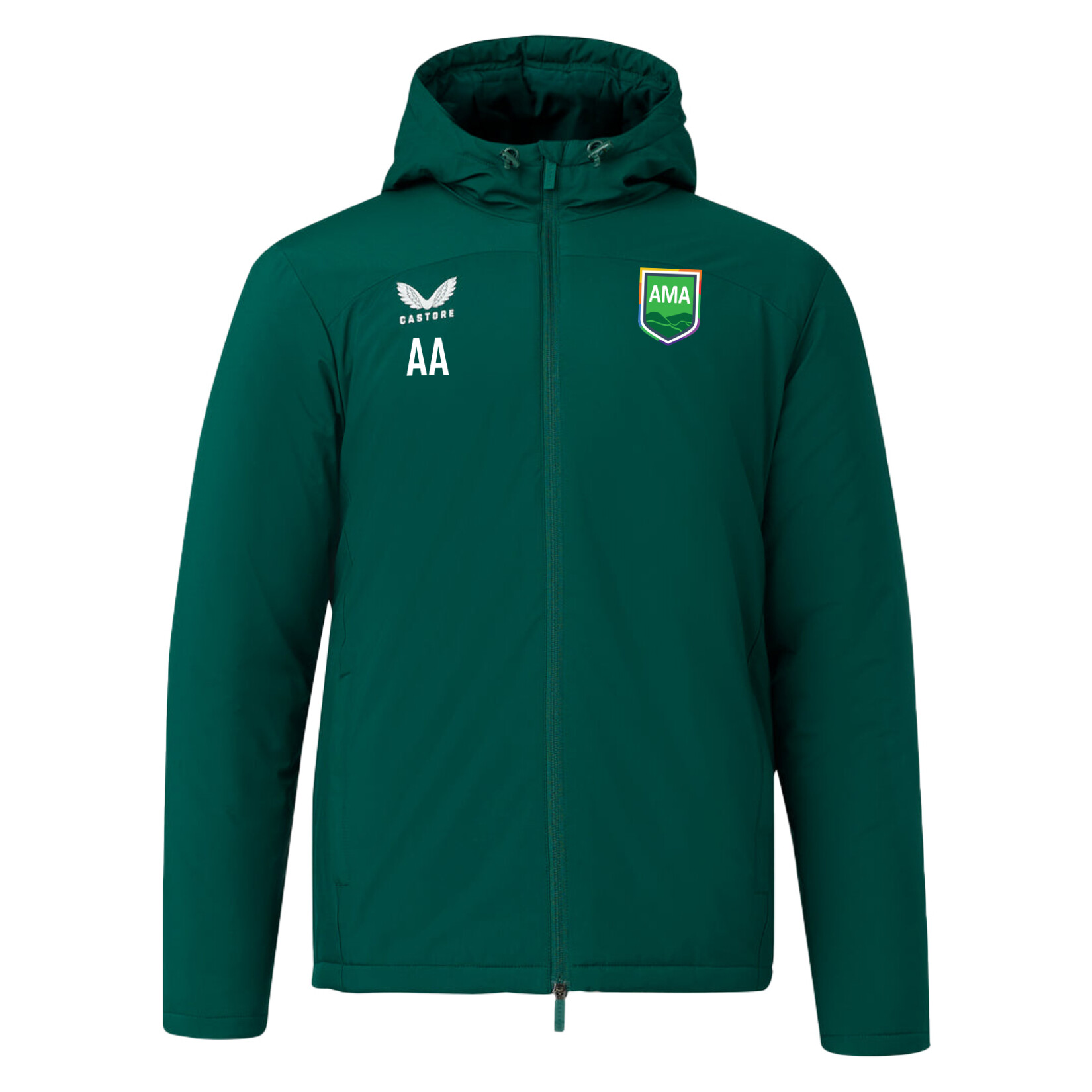 Castore Standard Length Bench Jacket - Green/White