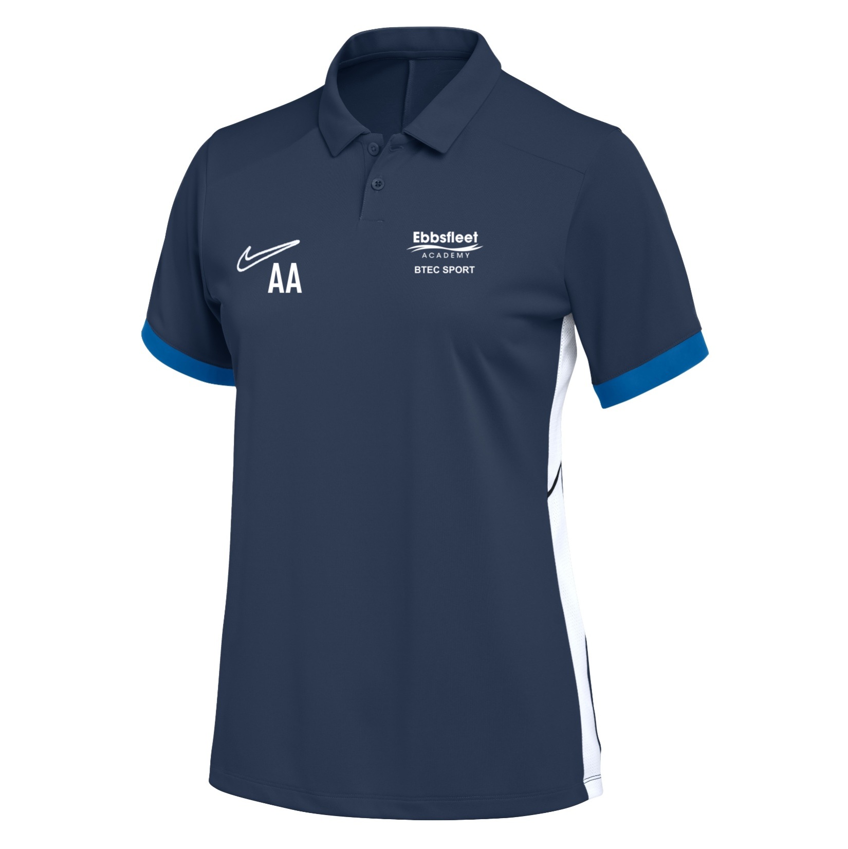 Nike Dri-FIT Academy 25 Polo (W) - Obsidian/Royal Blue/White