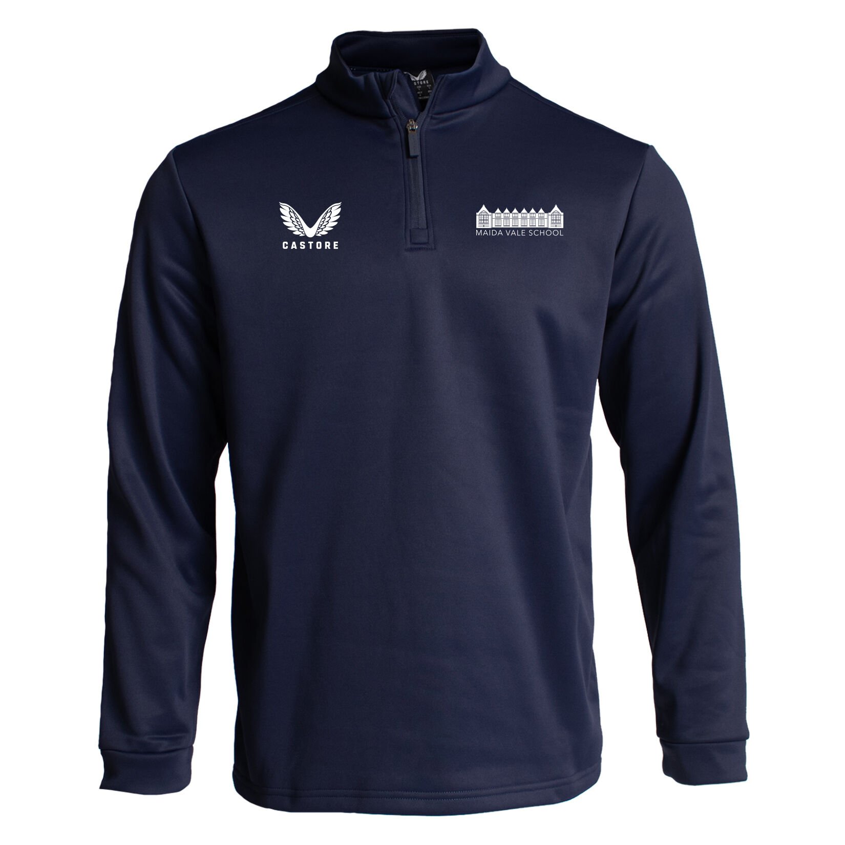 Castore Fleece Brushback 1/4 Zip Midlayer - Navy