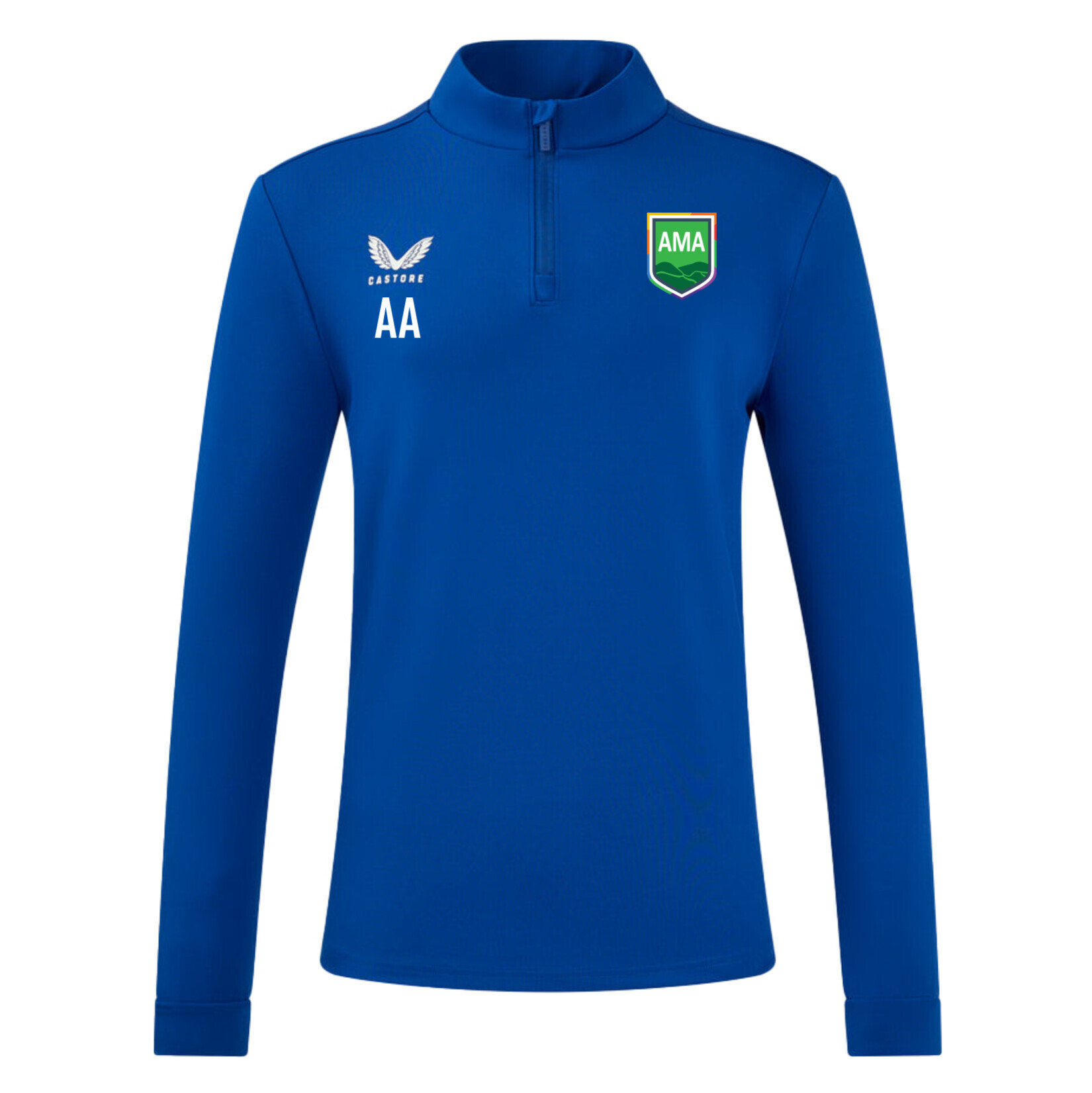 Castore Quarter Zip Midlayer (W) - Royal Blue/White