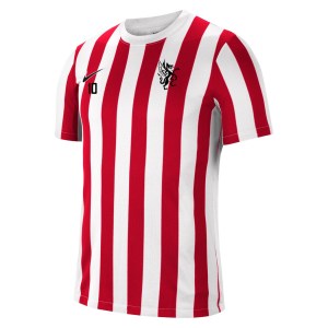 Nike Striped Division IV Short Sleeve Jersey White-University Red-Black