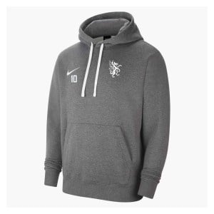 Nike Team Club 20 Fleece Hoodie (M) Charcoal Heather-White-White