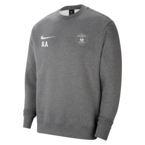 Nike Team Club 20 Fleece Crew Sweatshirt Charcoal Heather-White-White