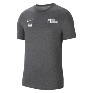 Nike Team Club 20 Cotton T-Shirt (M) Charcoal Heather-White