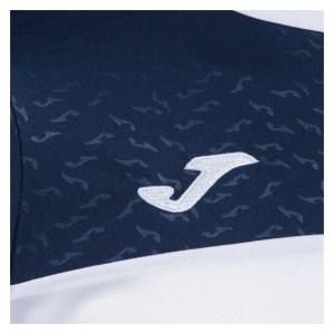 Joma Crew V Short Sleeve T-Shirt White-Royal-Navy