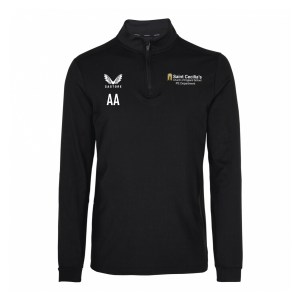 Castore Fleece Brushback 1/4 Zip Midlayer - Black