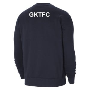 Nike Team Club 20 Fleece Crew Sweatshirt - Obsidian/White/White