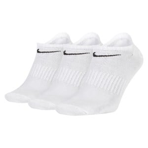 Nike Everyday Lightweight No-Show Training Socks (3 Pair) - White/Black