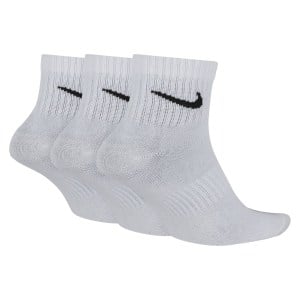 Nike Everyday Lightweight Ankle Training Socks (3 Pair) - White/Black