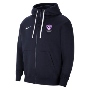 Nike Team Club 20 Fleece Full-Zip Hoodie - Obsidian/White/White