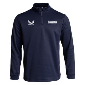 Castore Fleece Brushback 1/4 Zip Midlayer - Navy