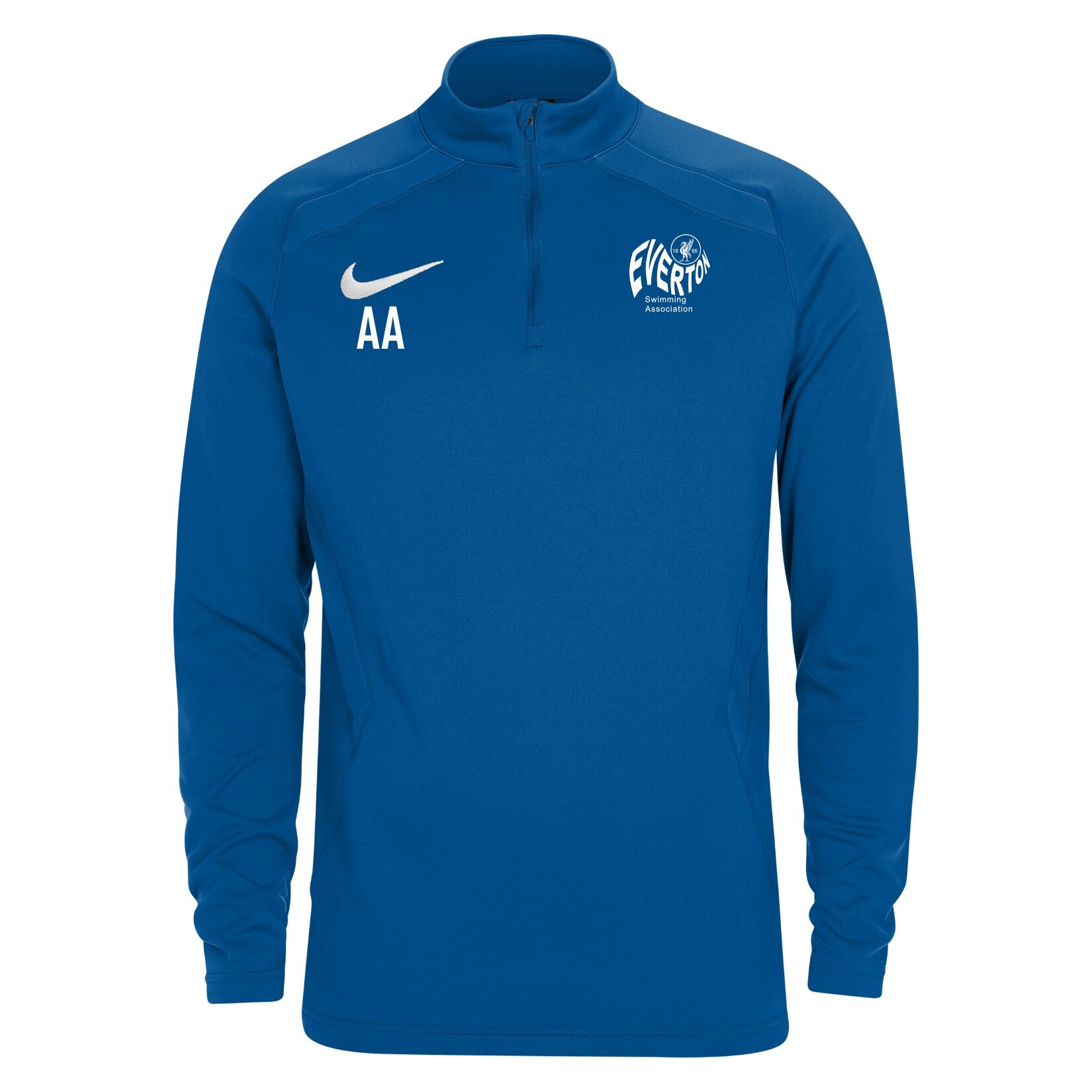 Zelus-Nike 1/4 Zip Midlayer - Royal Blue/White