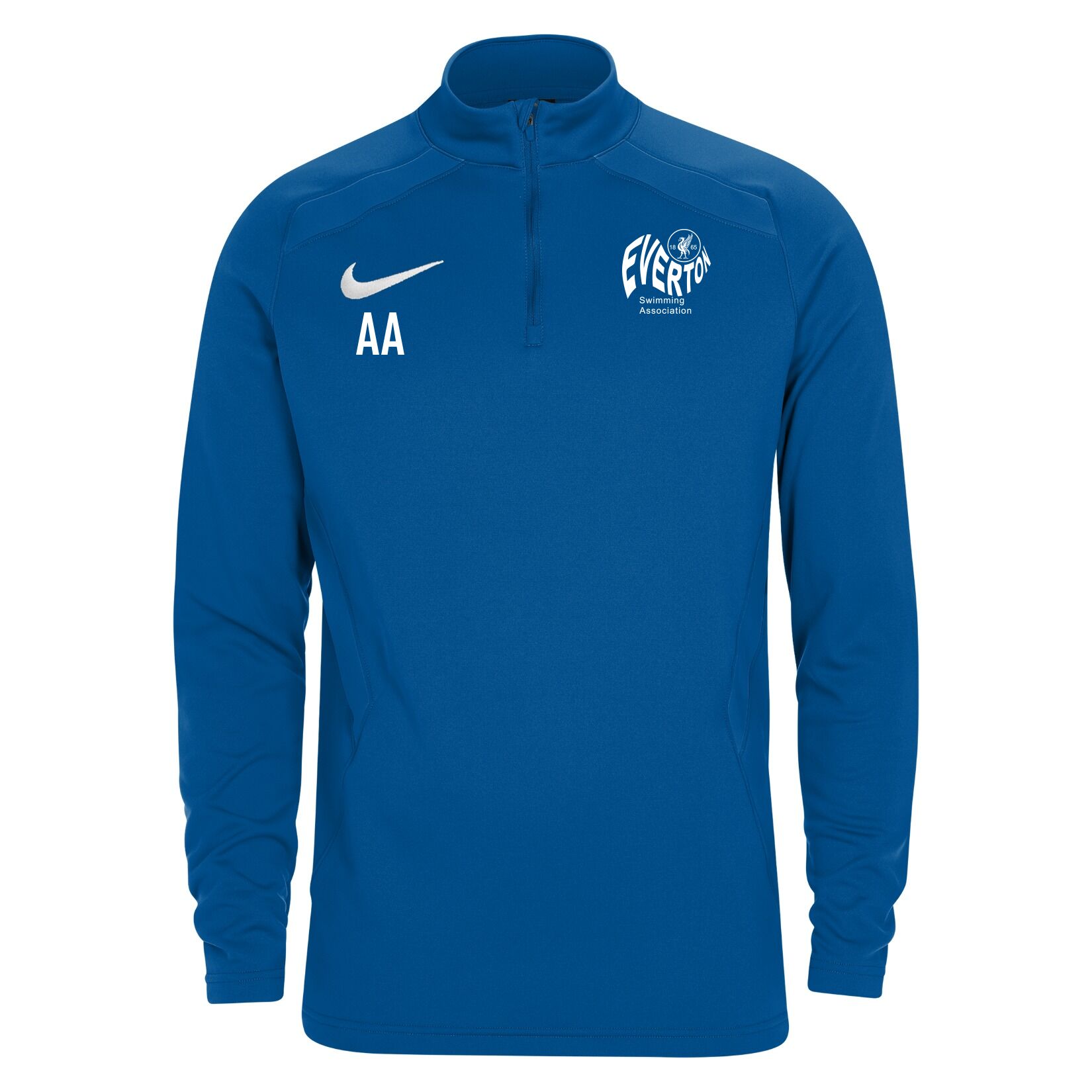 Zelus-Nike 1/4 Zip Midlayer - Royal Blue/White