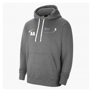 Nike Park 20 Fleece Pullover Hoodie Charcoal Heathr-White-White