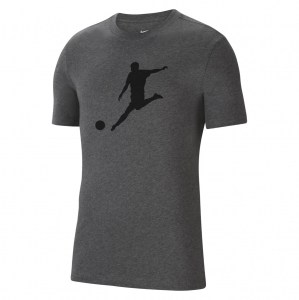 Nike Park 20 Cotton T-Shirt (M) Charcoal Heathr-White