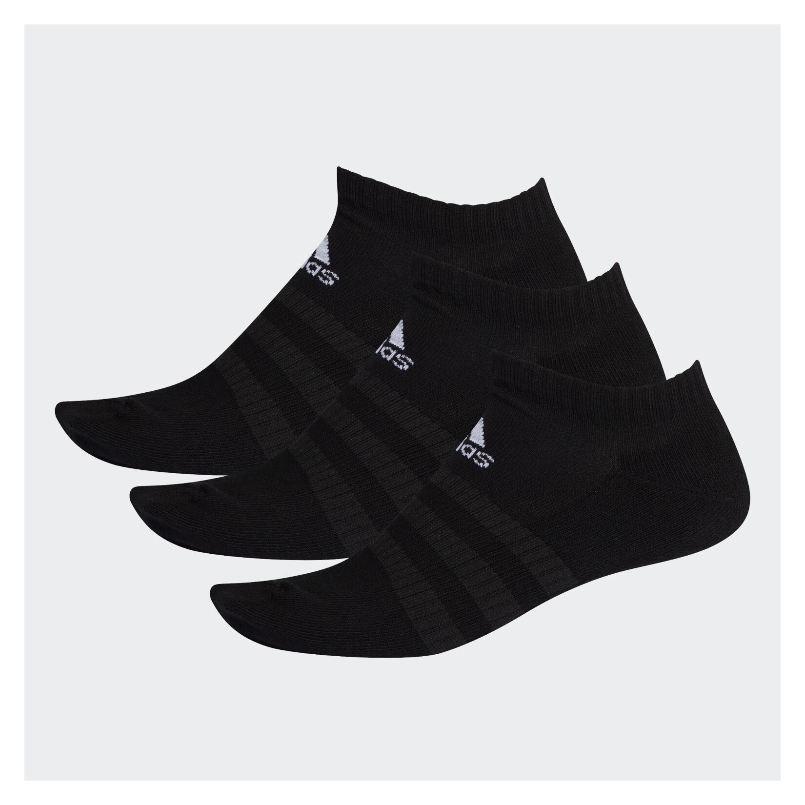 adidas-SS Cushioned Low-Cut Socks 3 Pairs - Black/Black/Black