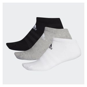 adidas-SS Cushioned Low-Cut Socks 3 Pairs - Medium Grey Heather/White/Black